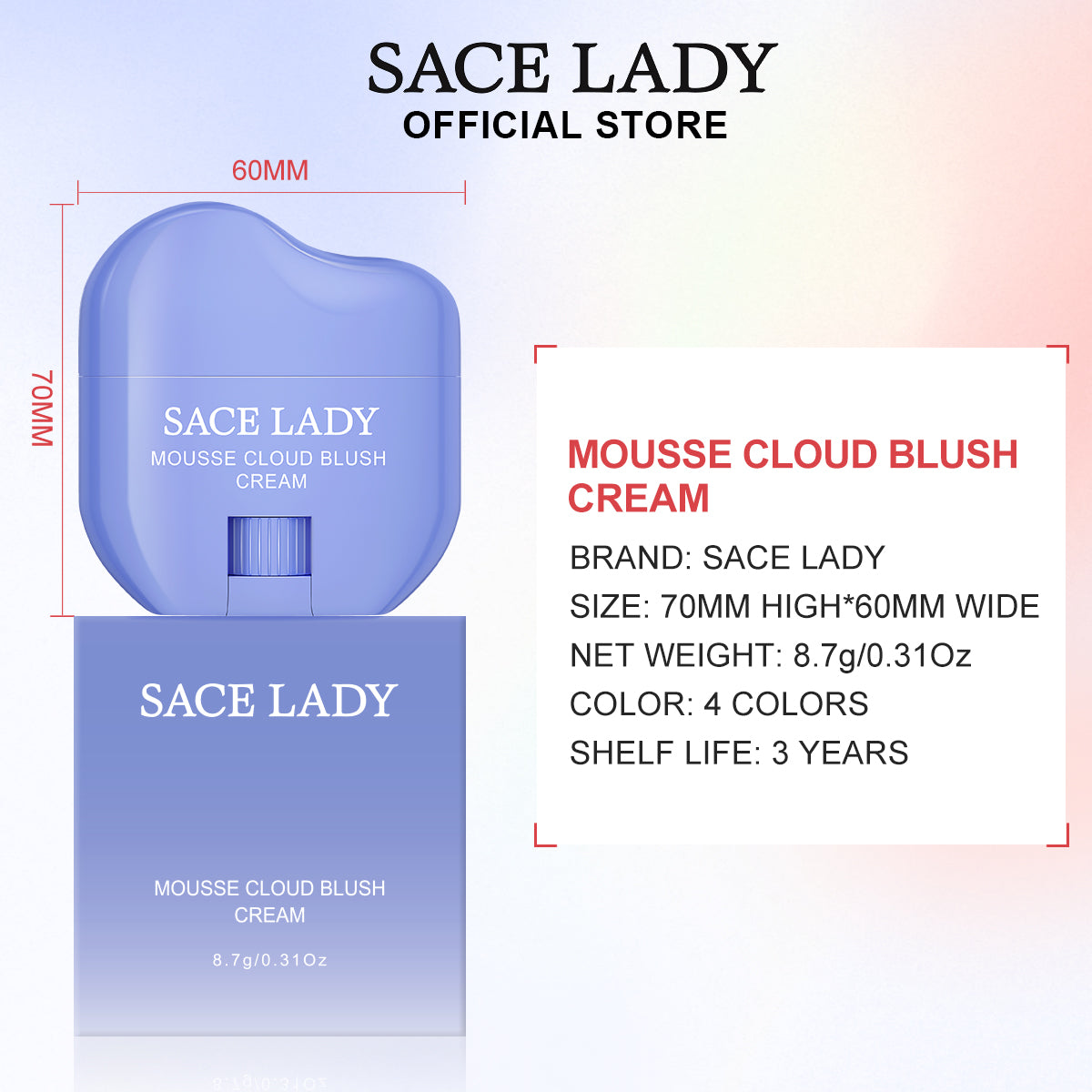 SACE LADY Mousse Cloud Blush Cream