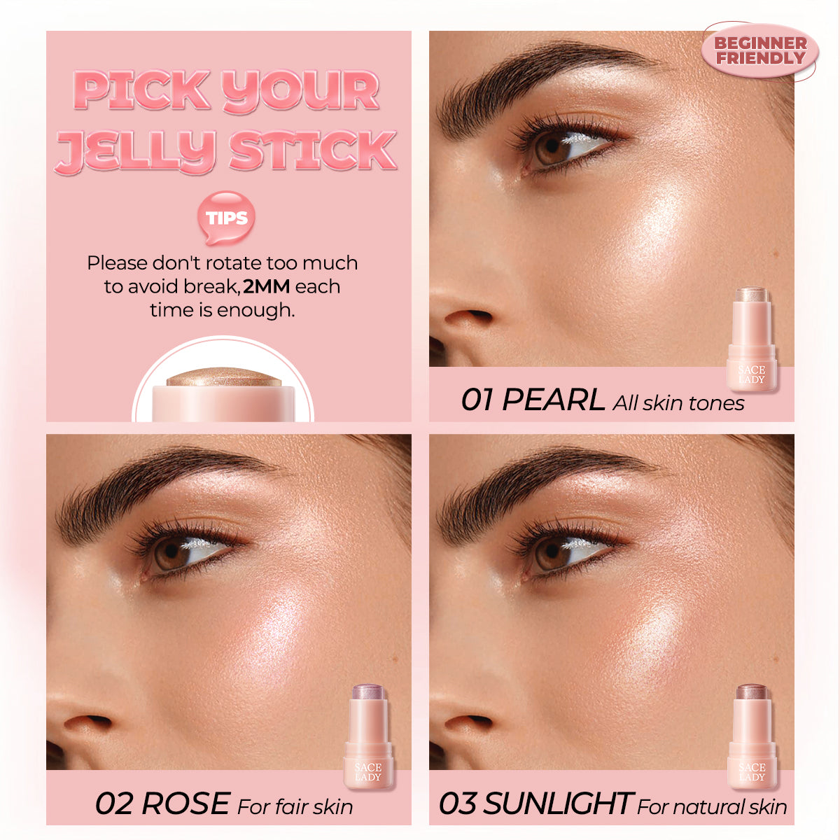 SACE LADY Cooling Jelly Highlighter Stick