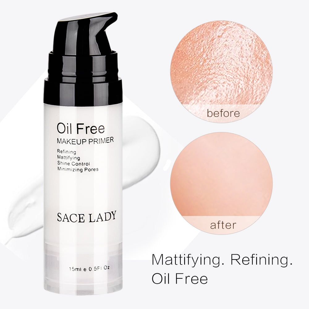 SACE LADY Professional Makeup Set Matte Foundation Primer Base Make Up Kit Oil-control Pores Liquid Cream Brand Cosmetic Puff