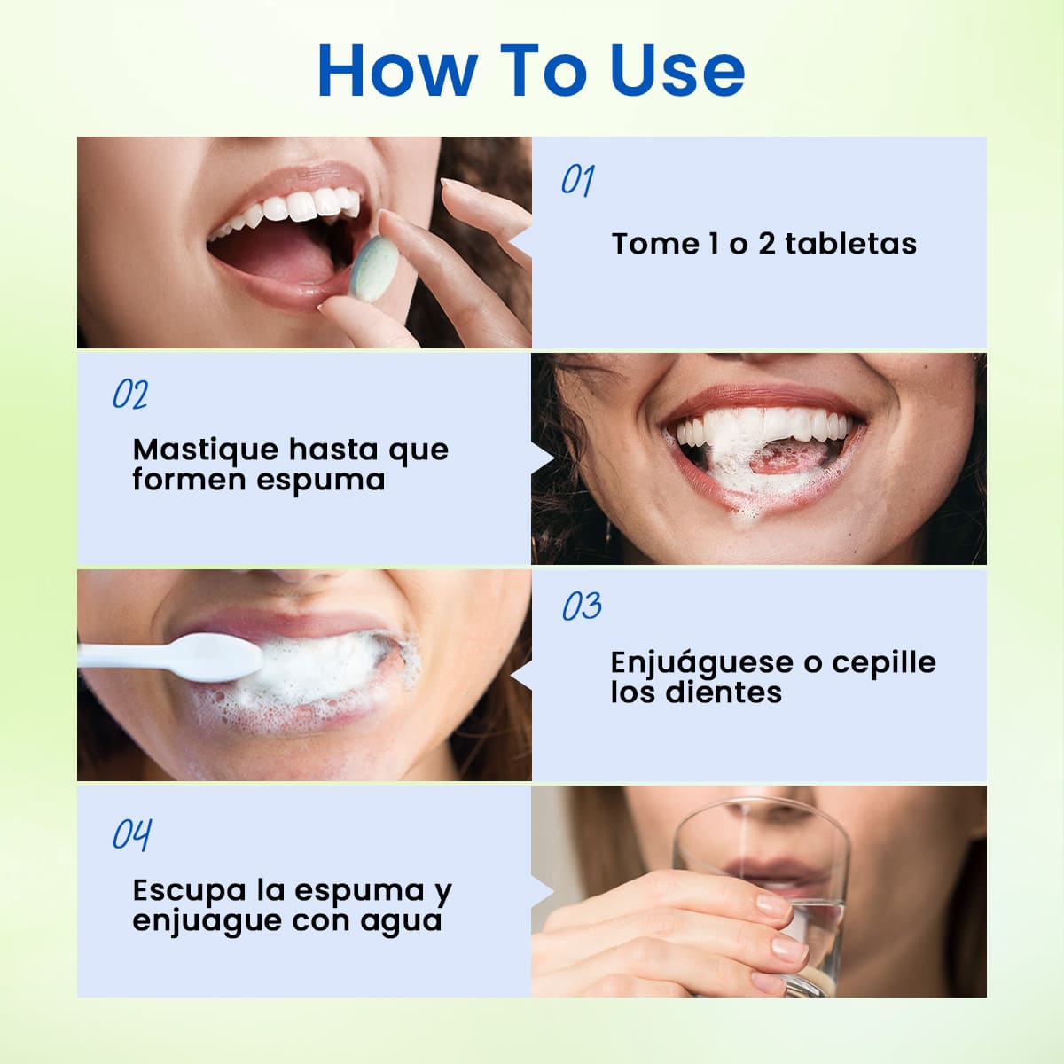 Tabletas de Pasta Dental Masticables