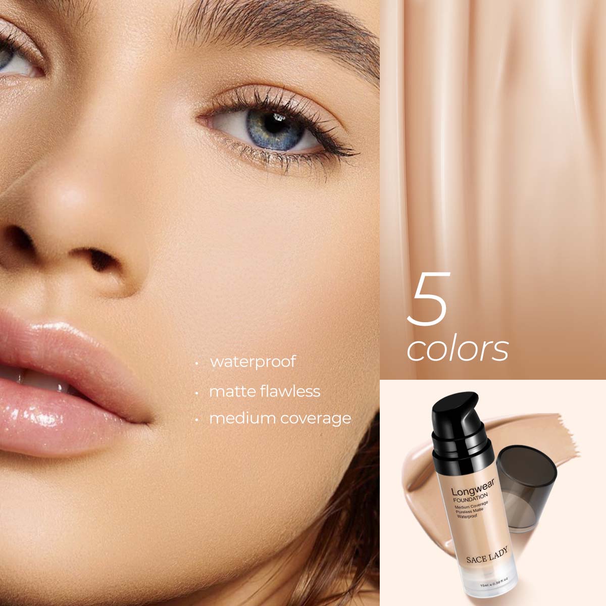 Matte Waterproof Liquid Foundation A+ Image