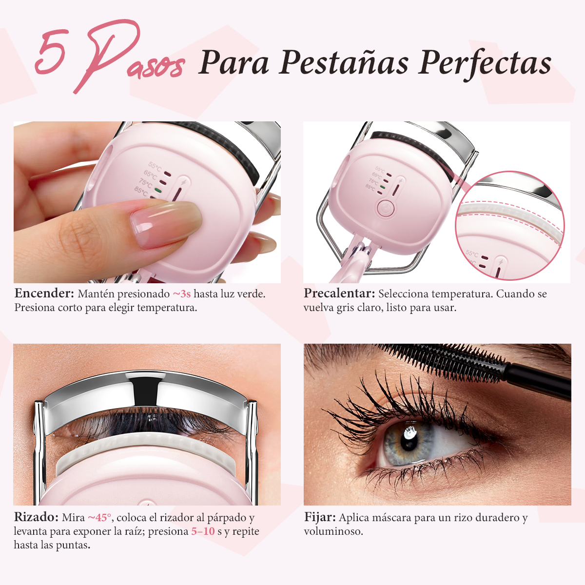 Long-Lasting heated eyelash curler