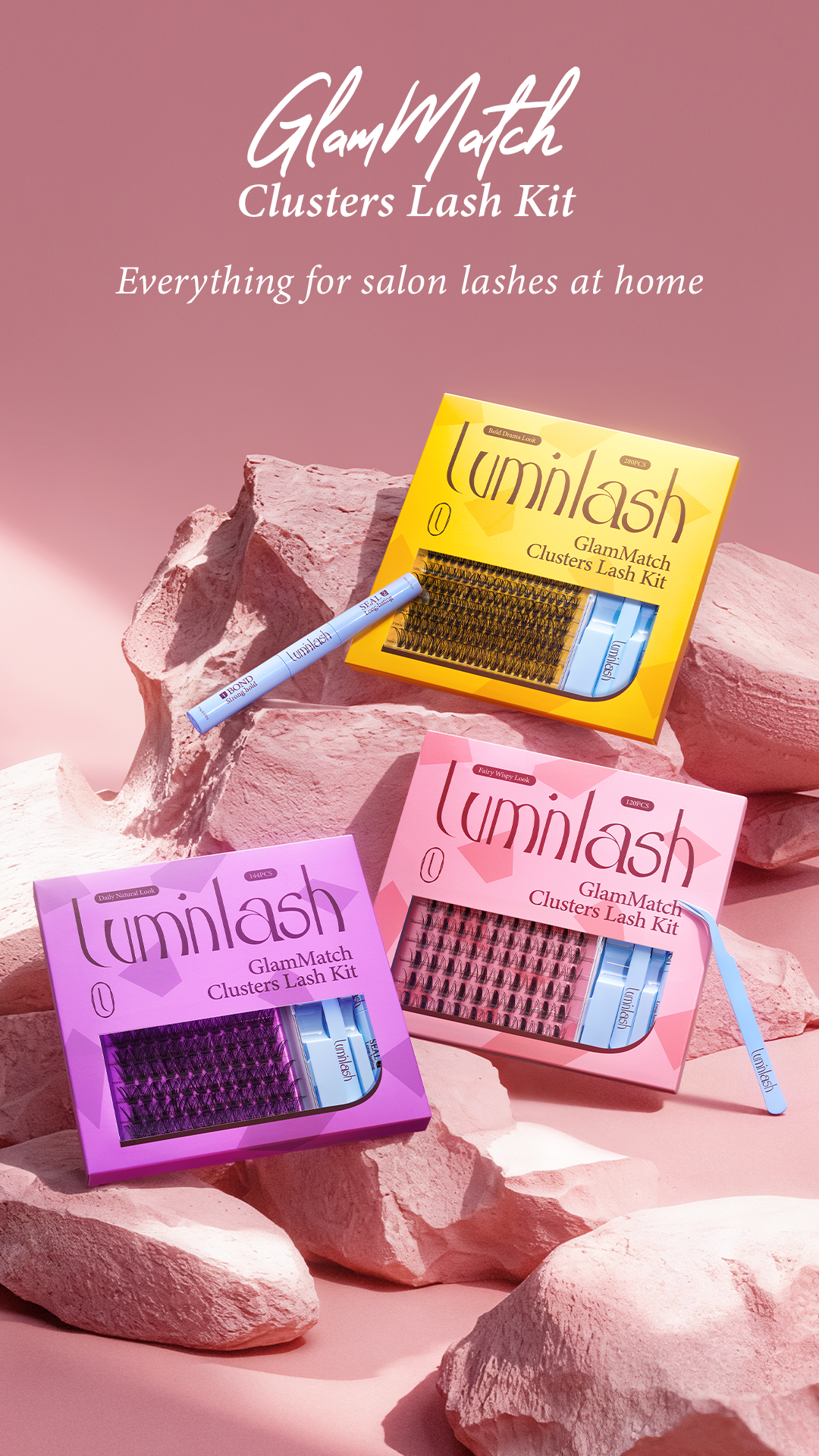 Glammatch Clusters Lash Kit | Bold Drama Look A+ Image