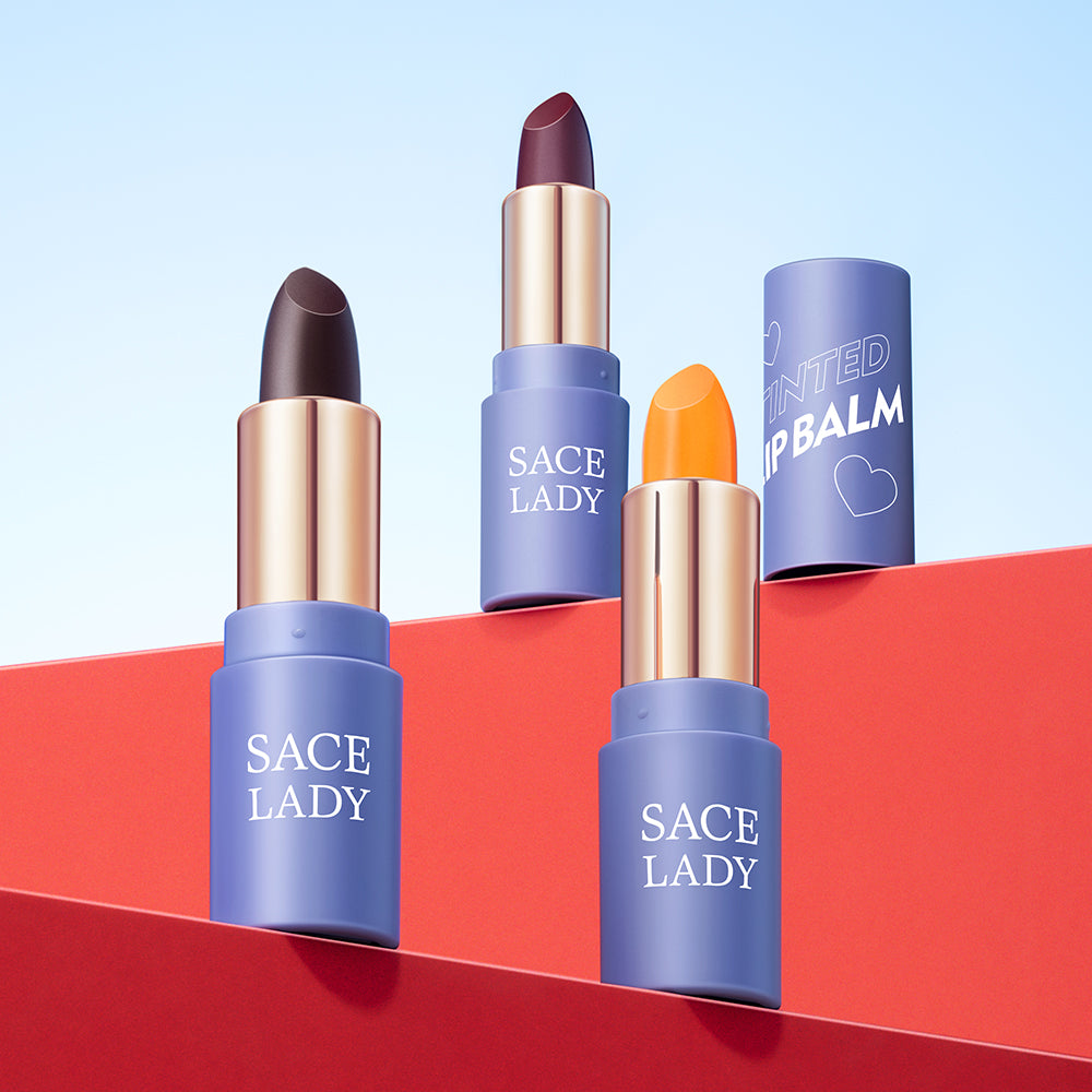 SACE LADY 3 Colors Moisturized Tinted Lip Balm Set   3PCS*0.14OZ