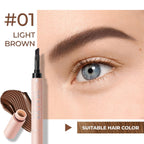 SACE LADY eyebrow cream in 01 Light Brown with a brow close-up and hair color guide
