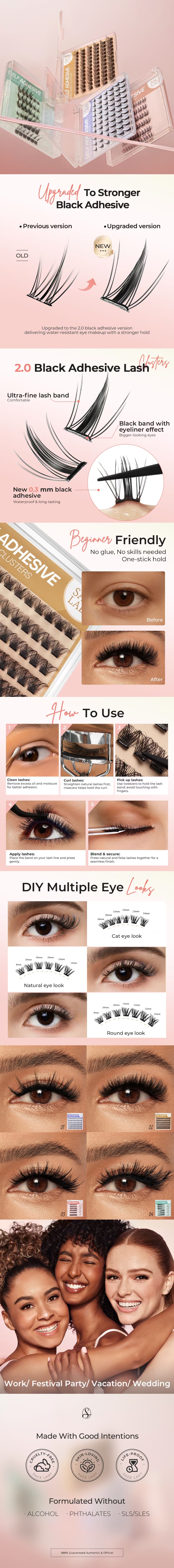 Self Adhesive Eyelashes Clusters A+ Image