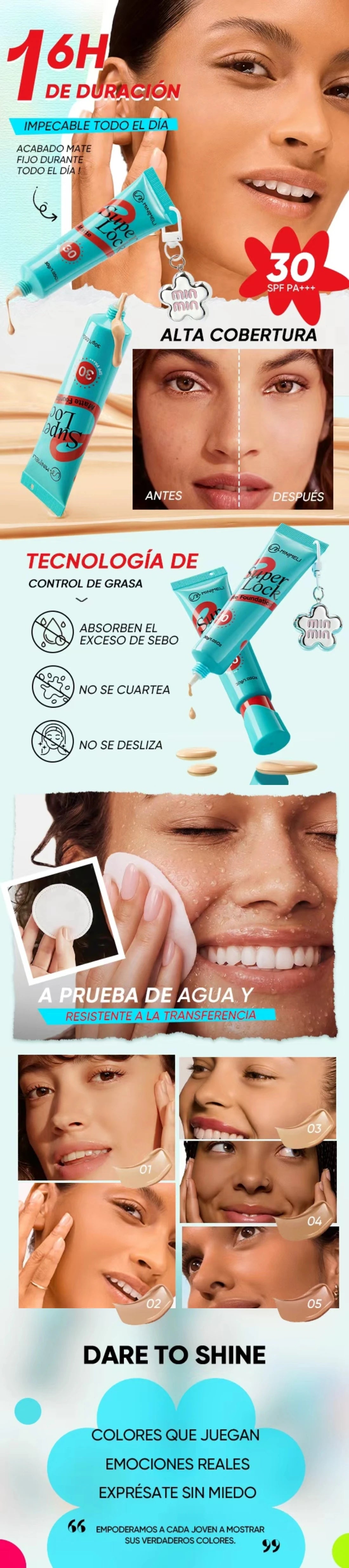 BASE DE MAQUILLAJE MATE SUPER LOCK A+ Image