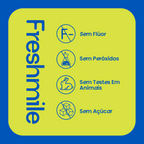 Hot Sale Pó clareador dental Freshmile Sabor menta Contém Hidroxiapatita in Brazil