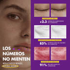 Before-and-after eye area results graphic for TIMMI Beauty Gua Sha Eye Serum