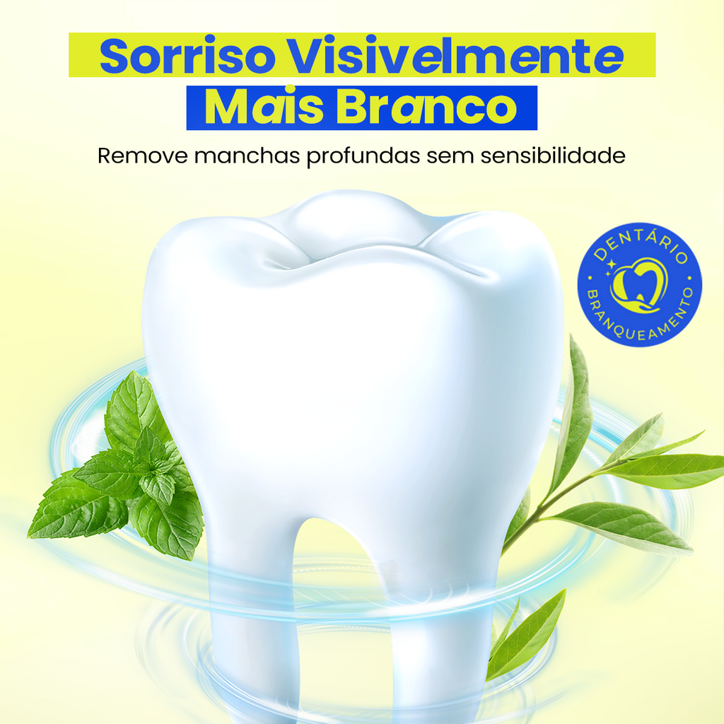 Hot Sale Pó clareador dental Freshmile Sabor menta Contém Hidroxiapatita in Brazil