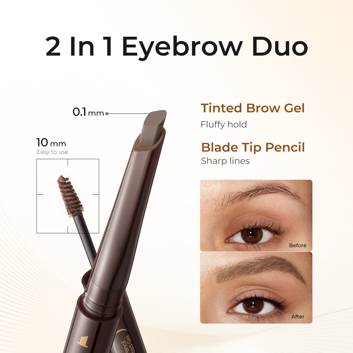 2 In 1 Eyebrow Pencil & Tinted Gel