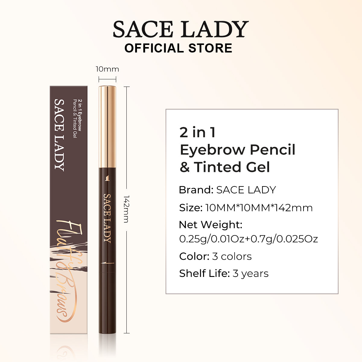 2 In 1 Eyebrow Pencil & Tinted Gel