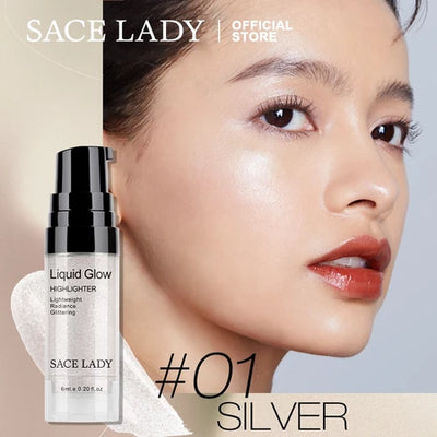 Maquillaje de Purpurina Líquida Iluminador Suave