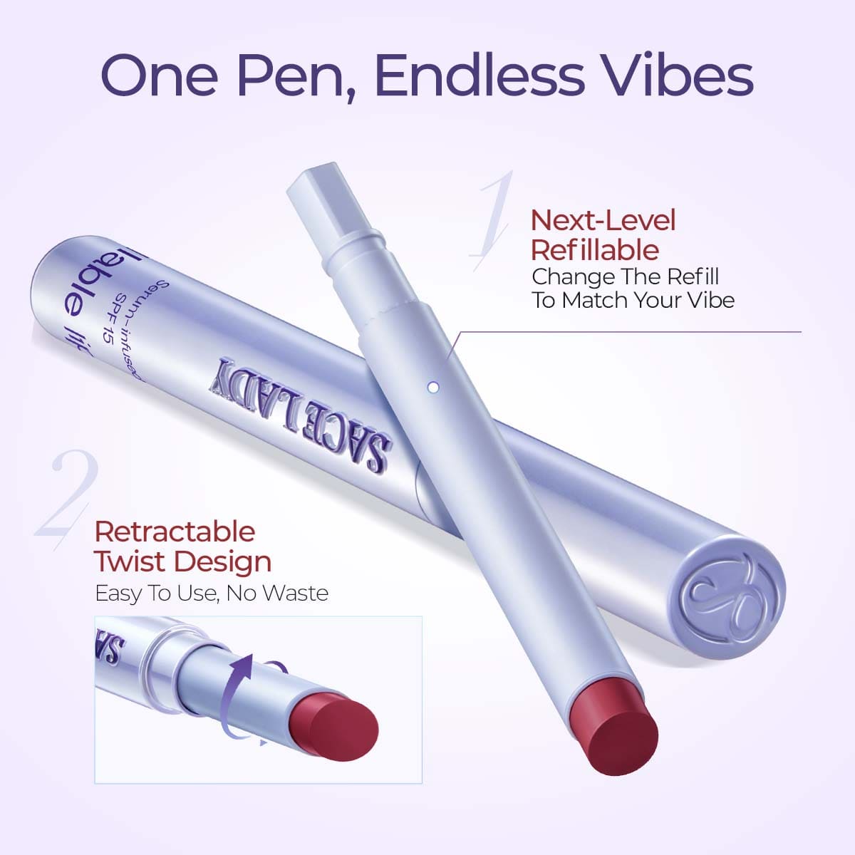 REFILLABLE LIP GLOSS PEN