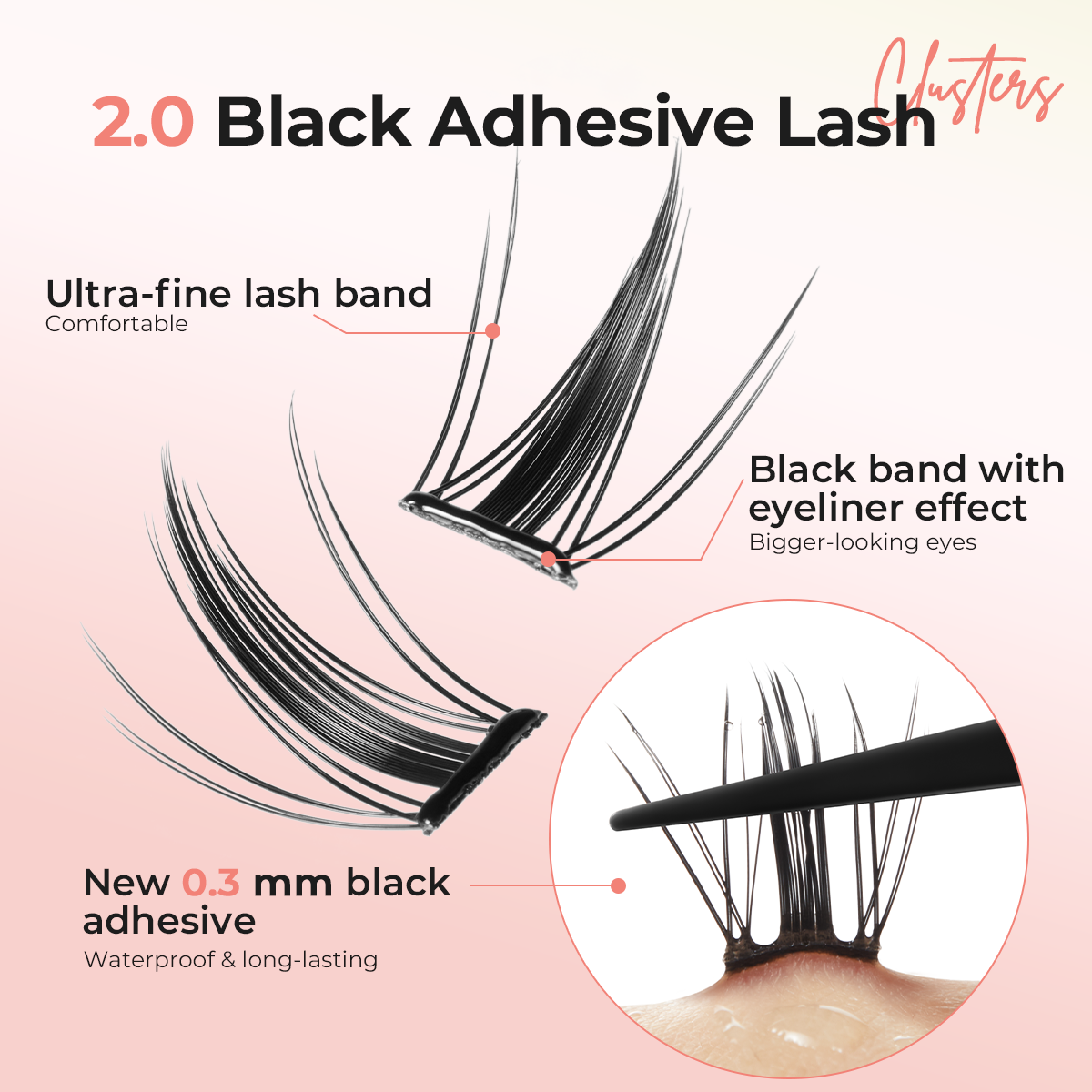 Self Adhesive Eyelashes Clusters