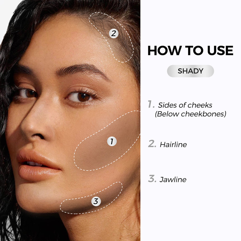 SACE LADY Contour Stick, Cool Toned Contour for Natural Sculpting, Easy to Blend & Long Lasting Cream Bronzer Stick Makeup for Face Eyes Lips