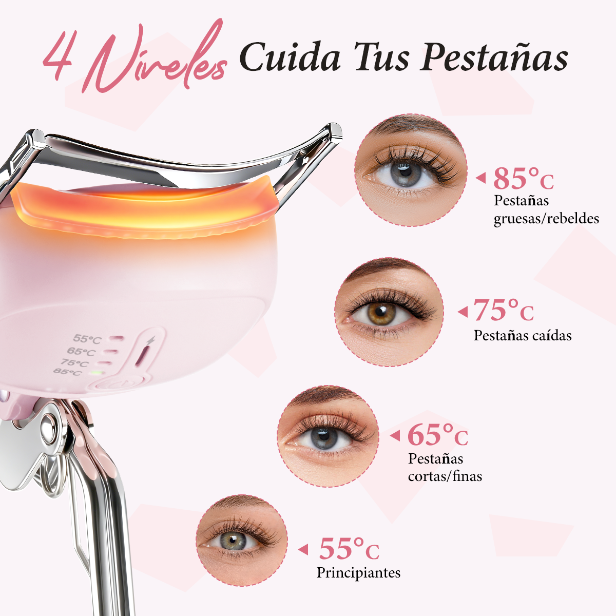 Long-Lasting heated eyelash curler