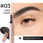 SACE LADY eyebrow cream in 03 Grey Taupe with a brow close-up and hair color guide