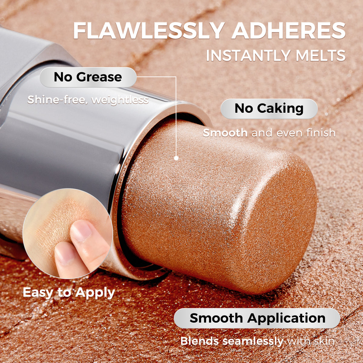 Bronzer, Highlighter, and Blush Stick