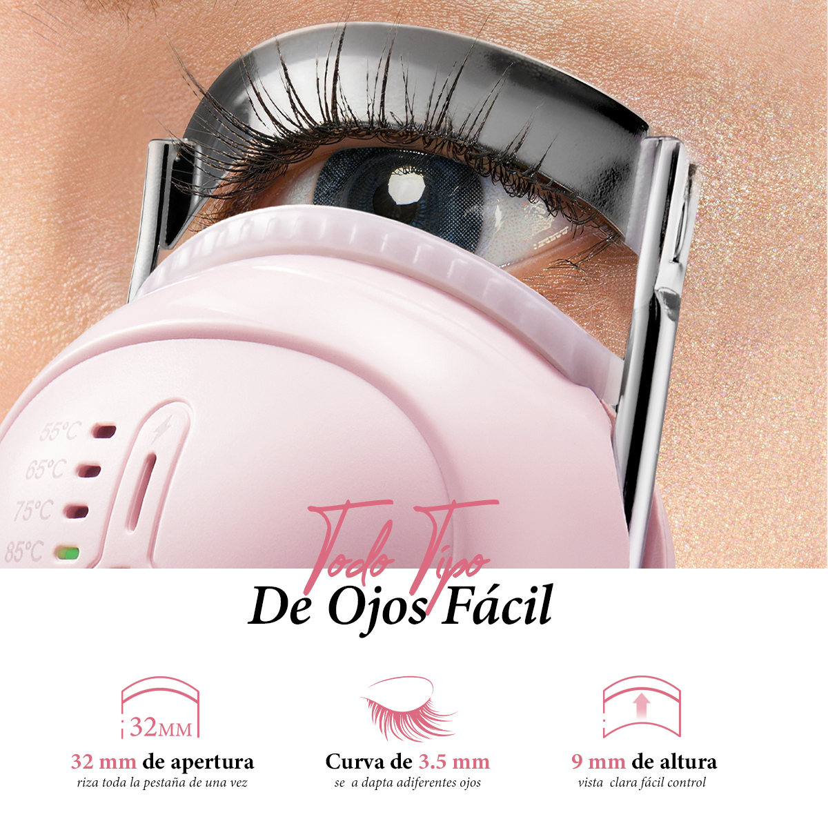 Long-Lasting heated eyelash curler