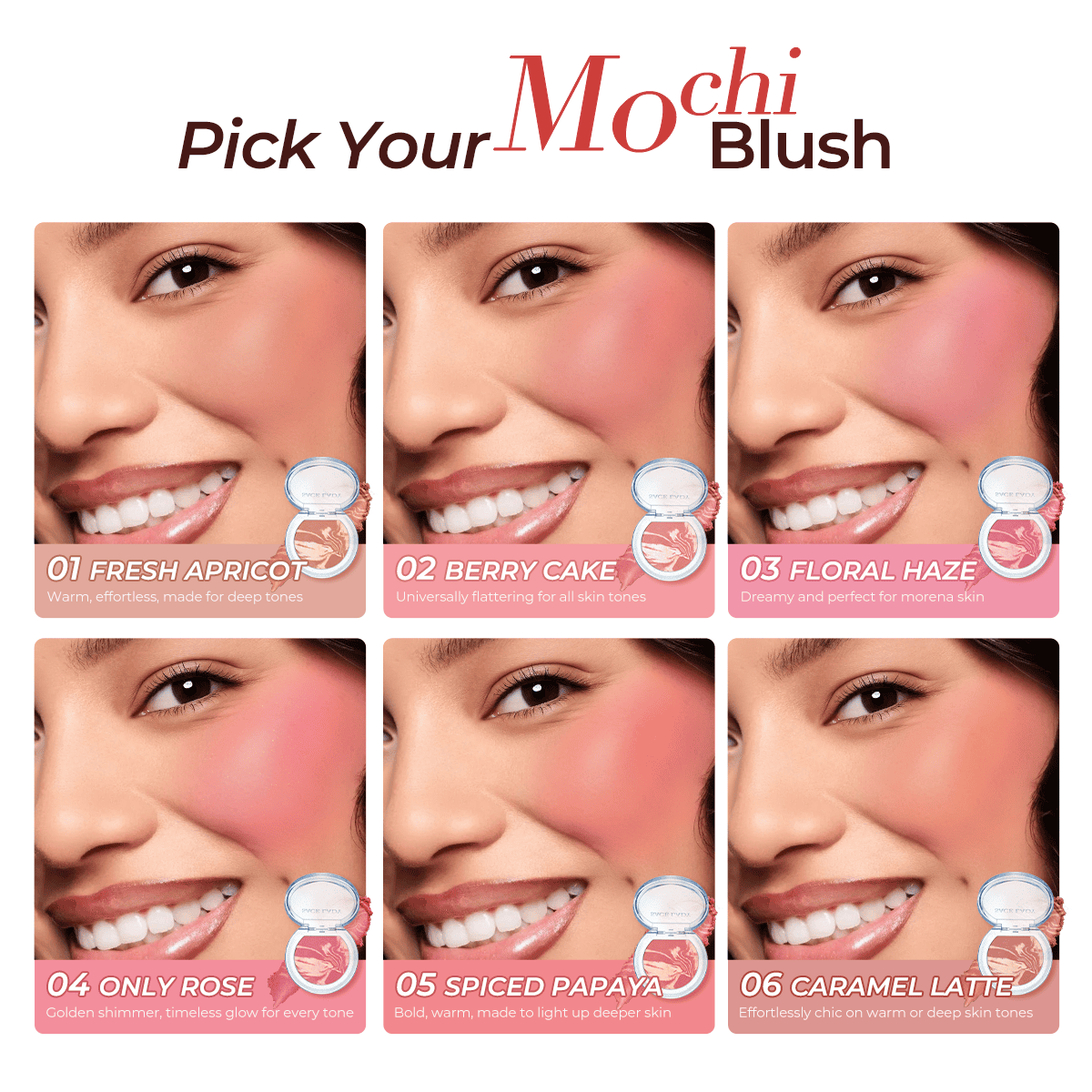 MULTI-USE BOUNCY MOCHI BLUSH | Pigmented, Blendable, SPF20