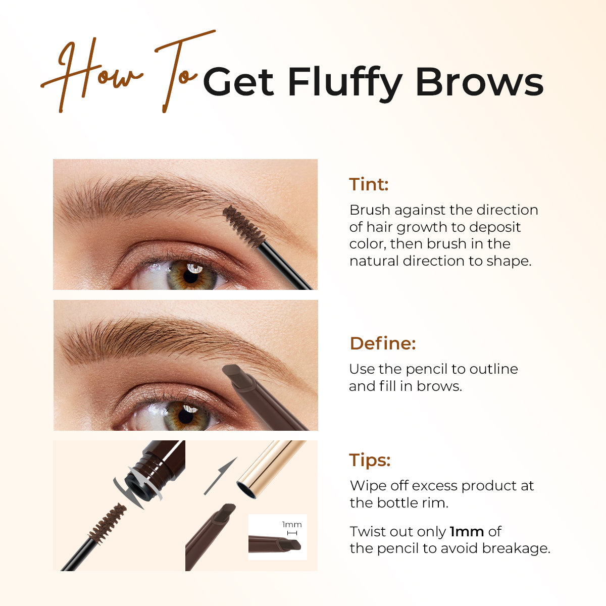 2 In 1 Eyebrow Pencil & Tinted Gel