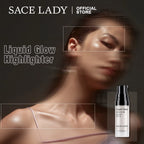 Maquiagem Iluminadora Líquida Suave com Glitter
