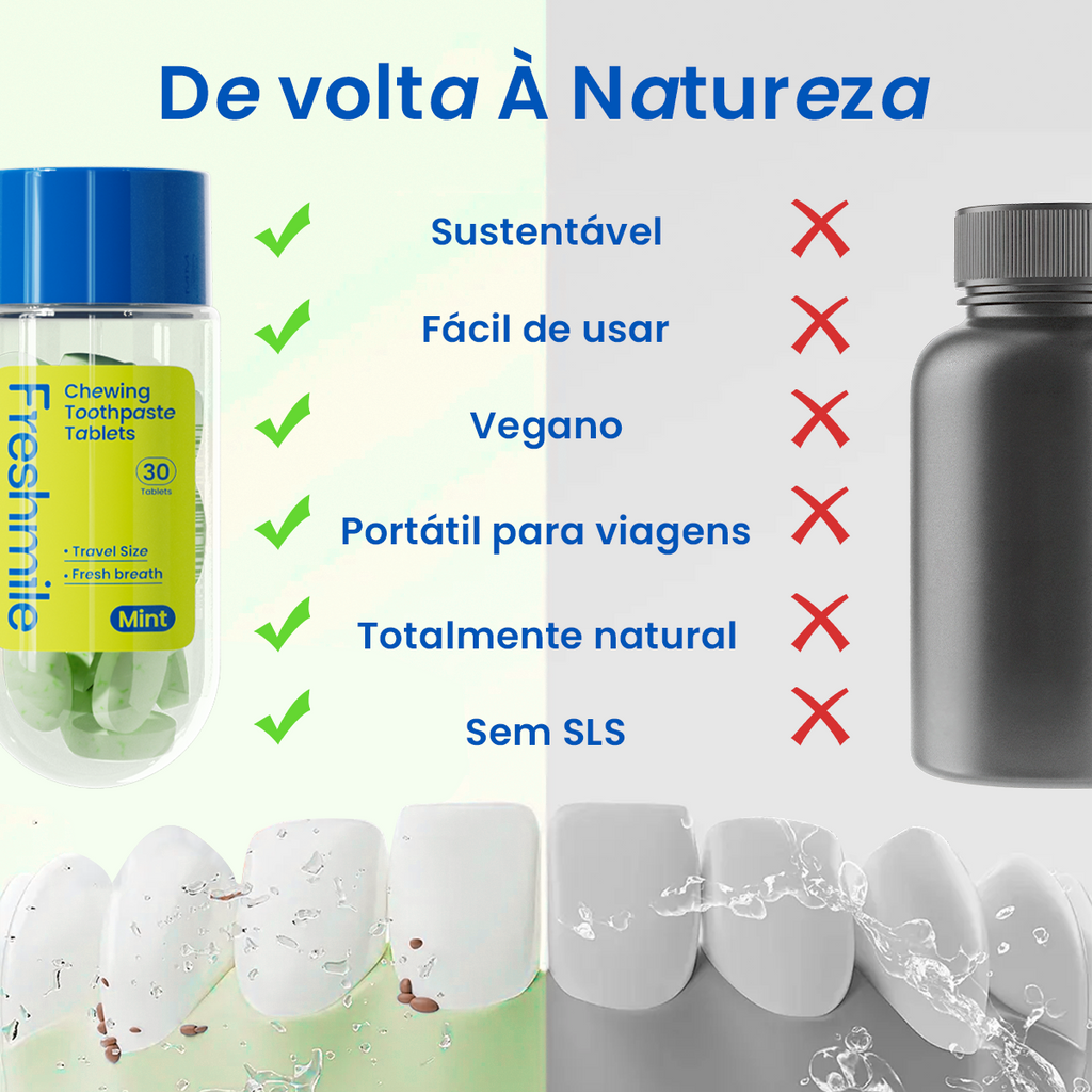 Hot Sale Pastilhas de pasta de dente refrescante Freshmile in Brazil