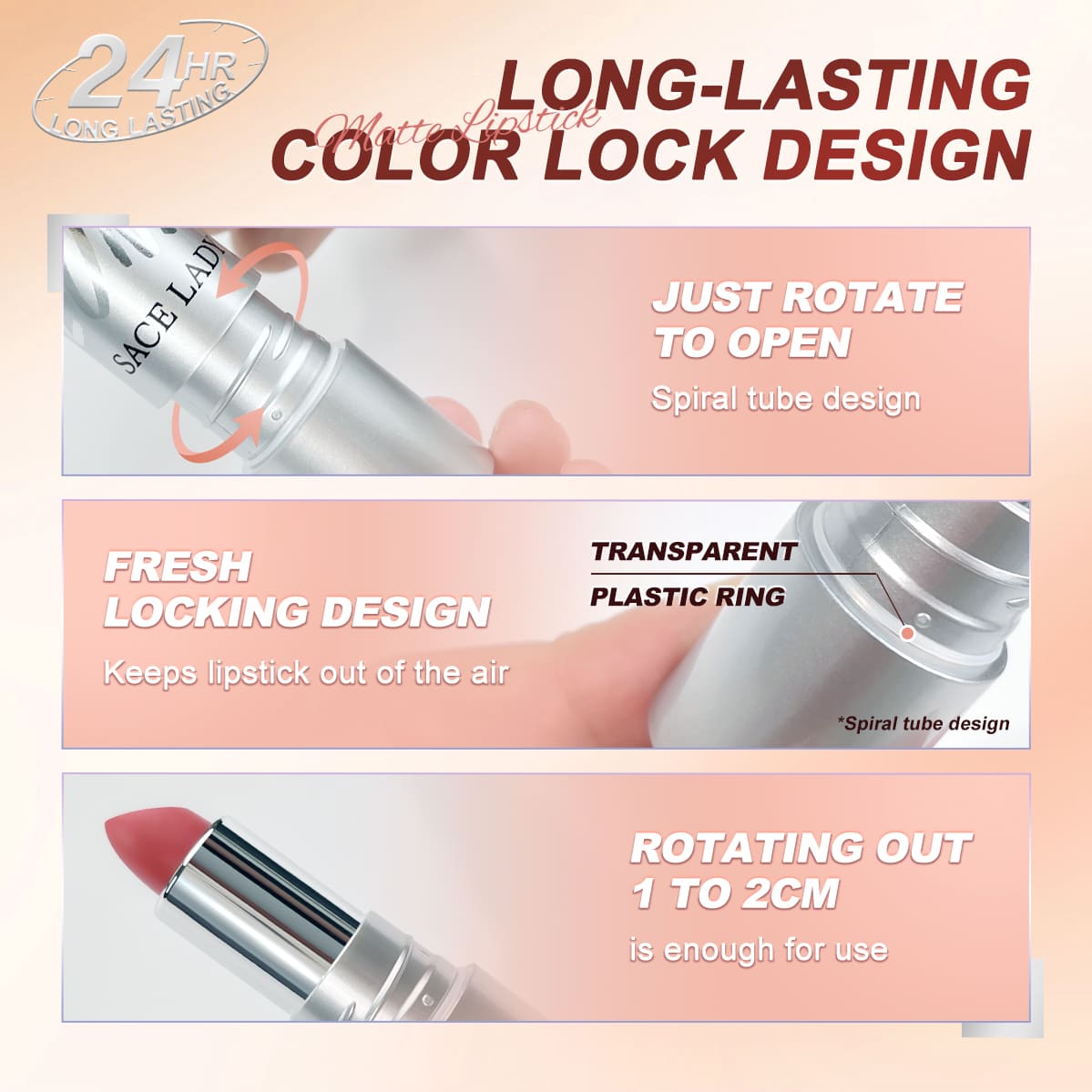 24H LASTING MATTE LIPSTICK | 24-Hour Longwear, Matte Finish, Wateerproof