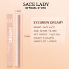 SACE LADY eyebrow cream pen and box with dimensions and product specifications