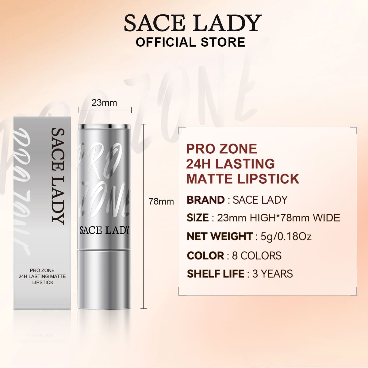 24H LASTING MATTE LIPSTICK | 24-Hour Longwear, Matte Finish, Wateerproof