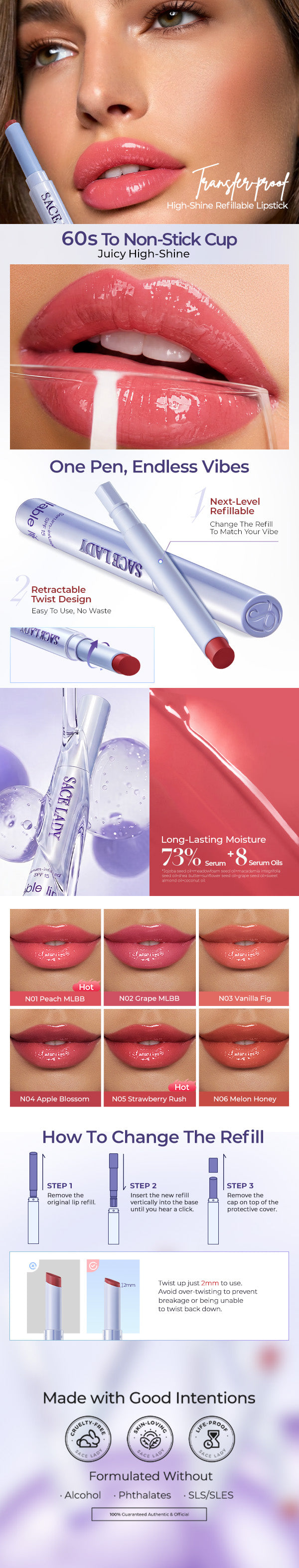 REFILLABLE LIP GLOSS PEN A+ Image