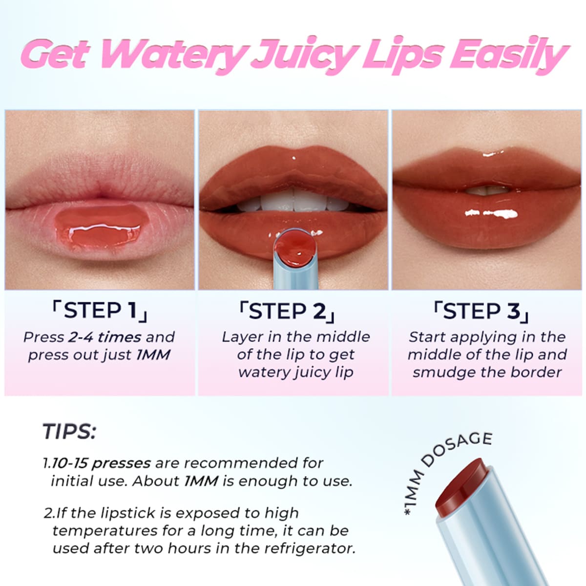 AIRY FRESH GLASTING WATER TINT LIPSTICK | Dewy Finish, Moisturizing