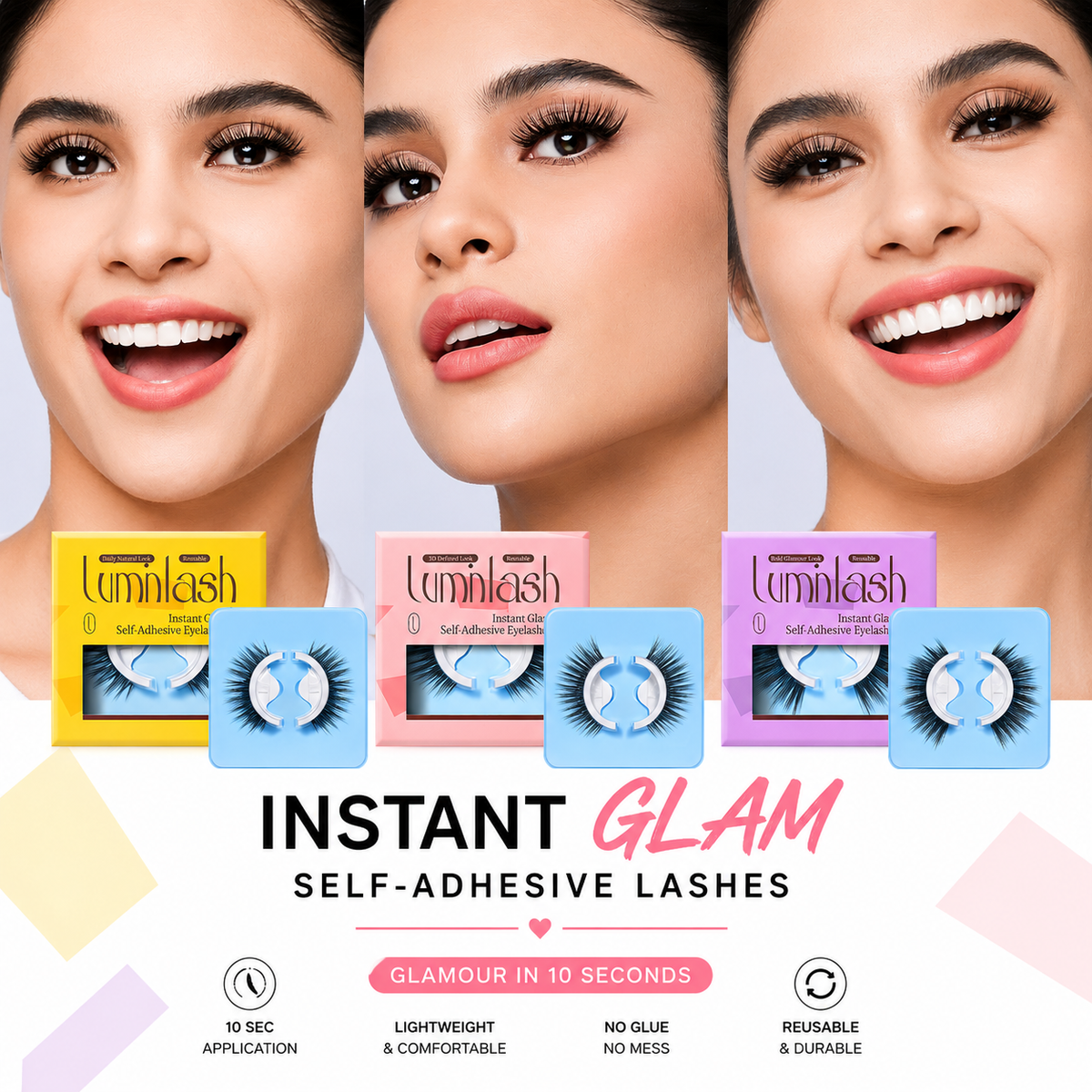 Instant Glam Self Adhesive Eyelashes