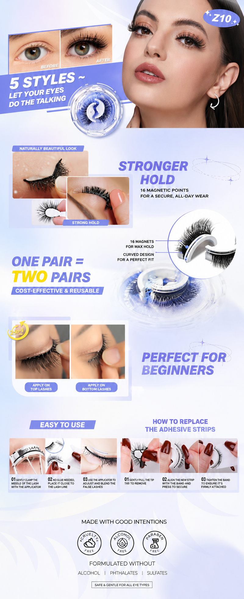 Self-adhesive Eyelashes A+ Image
