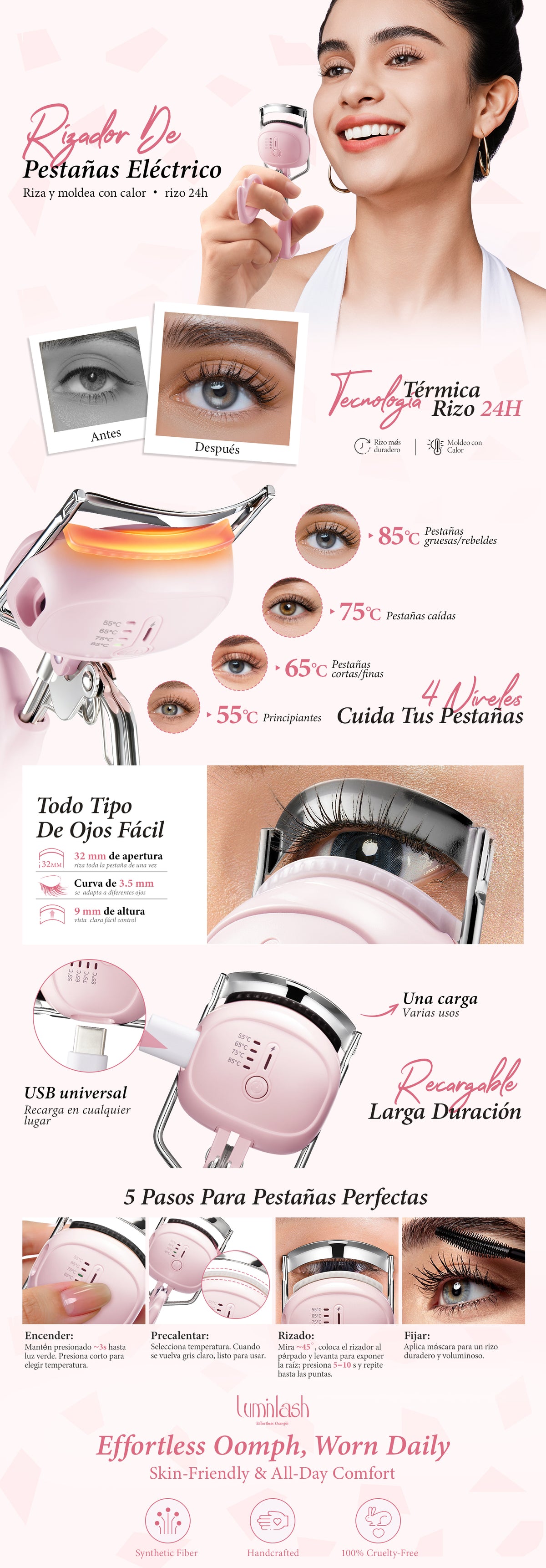Long-Lasting heated eyelash curler A+ Image