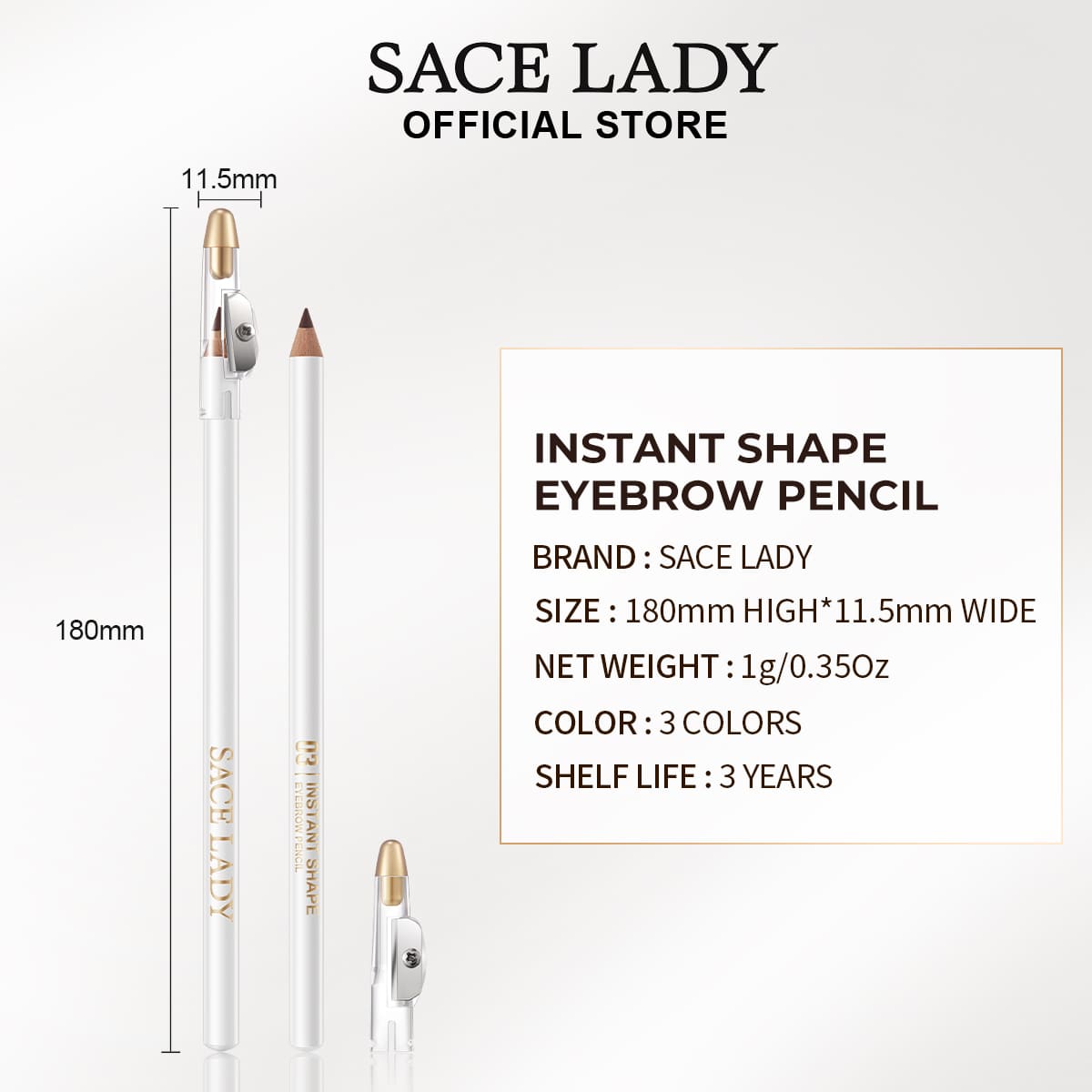 INSTANT SHAPE EYEBROW PENCIL | Natural-Looking, Built-In Pencil Sharpener