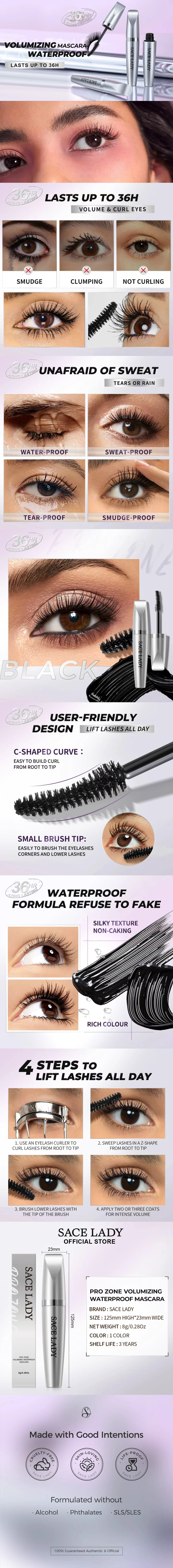 VOLUMIZING WATERPROOF MASCARA | Volume, Curl, Waterproof A+ Image