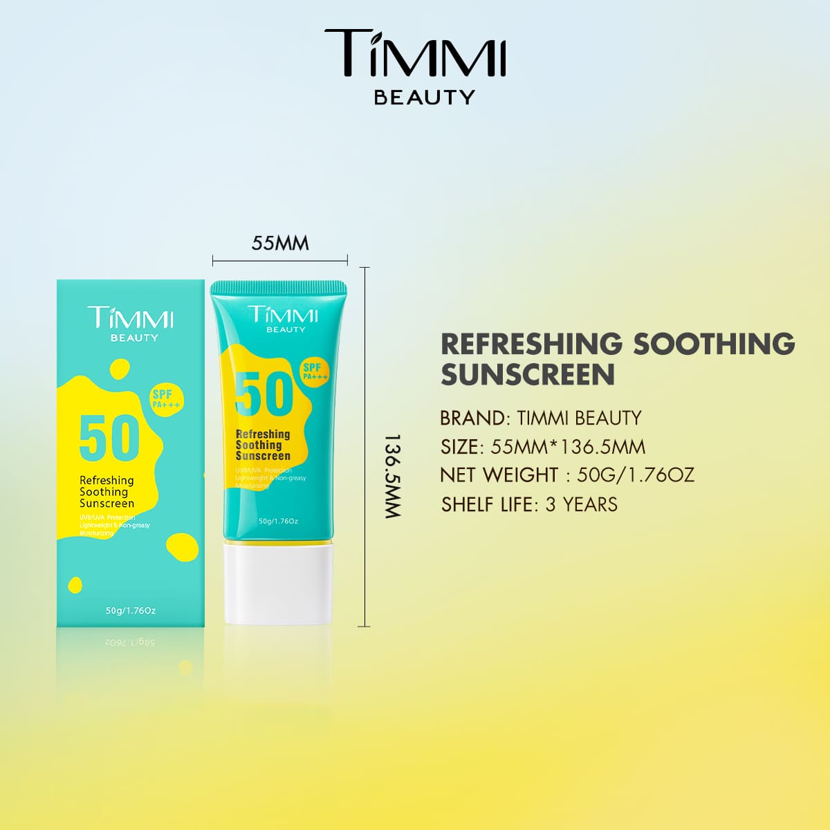 REFRESHING & SOOTHING SUNSCREEN | SPF 50 PA+++, UVB/UVA Protection