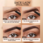 Sace Lady 3D Eyebrow Gel Tutorial: 4 Steps to Natural 3D Brows with Gel and Brush
