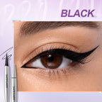 SACE LADY black eyeliner pen beside a close-up of a bold winged eye look