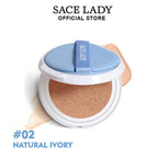 SACE LADY BB Cushion refill in shade 02 Natural Ivory with blue puff