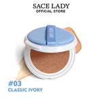 SACE LADY BB Cushion refill in shade 03 Classic Ivory with blue puff