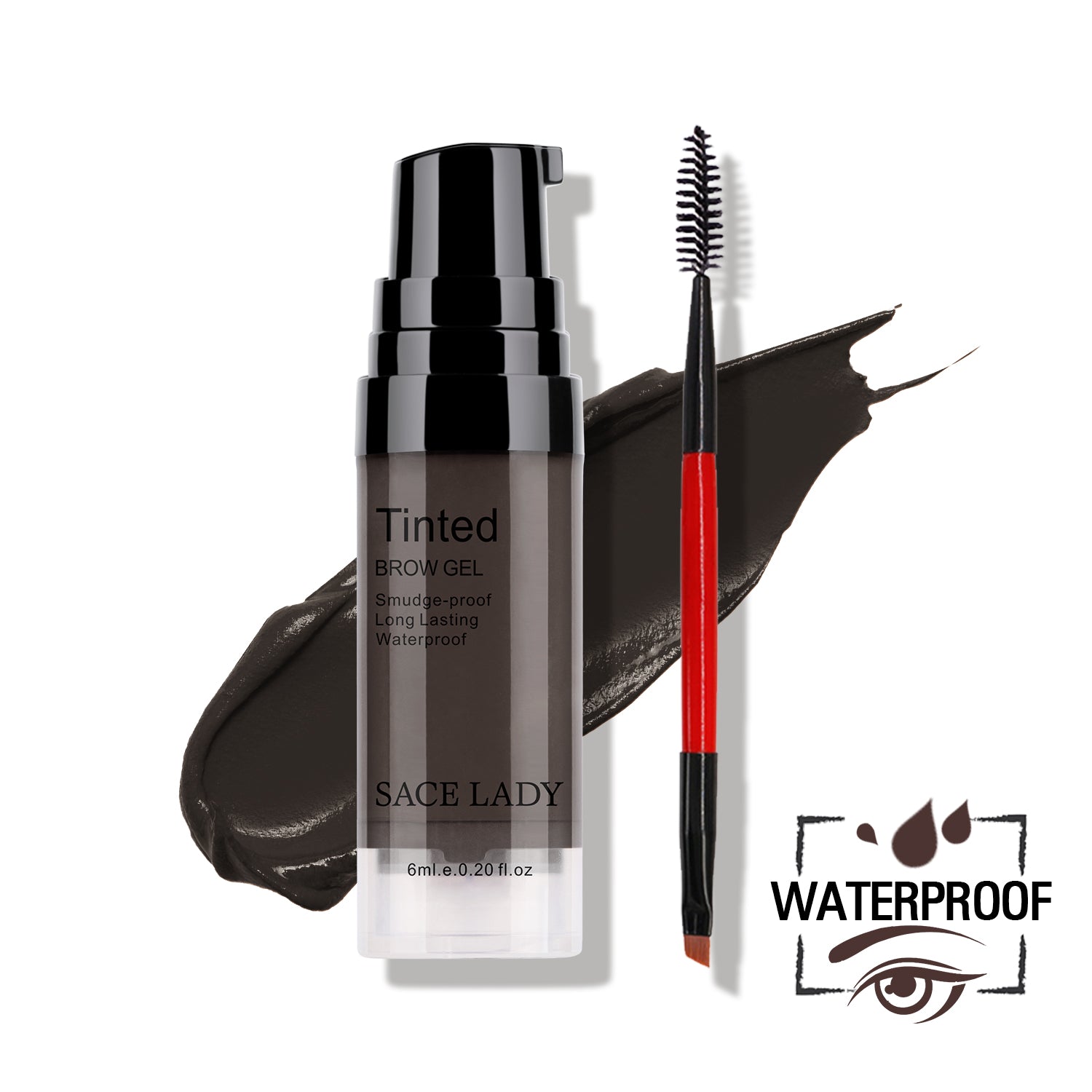 SACE LADY 3D Eyebrow Gel Long Lasting 24 Hours Waterproof Smudge-proof Brow Cream Makeup Kit