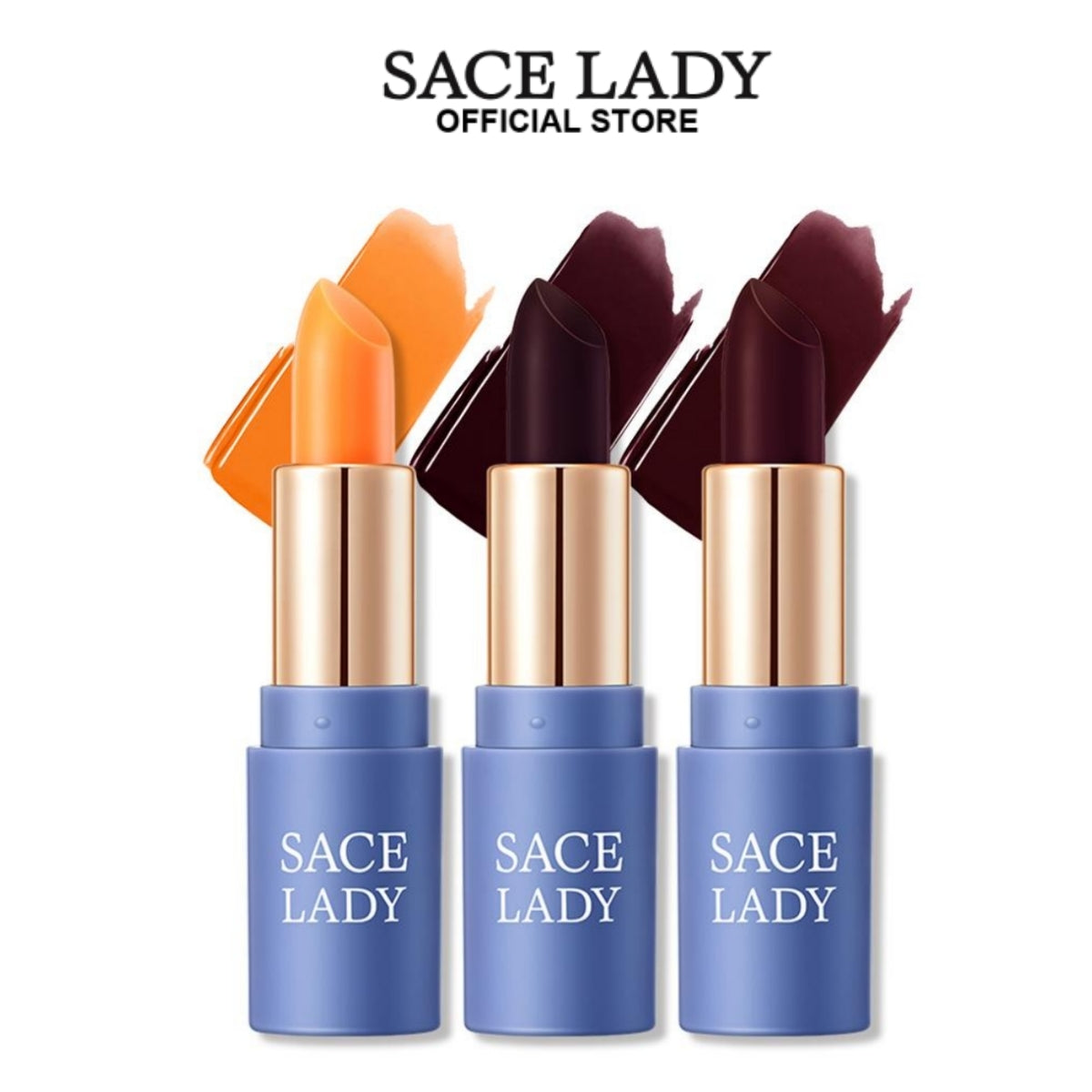 SACE LADY 3 Colors Moisturized Tinted Lip Balm Set   3PCS*0.14OZ