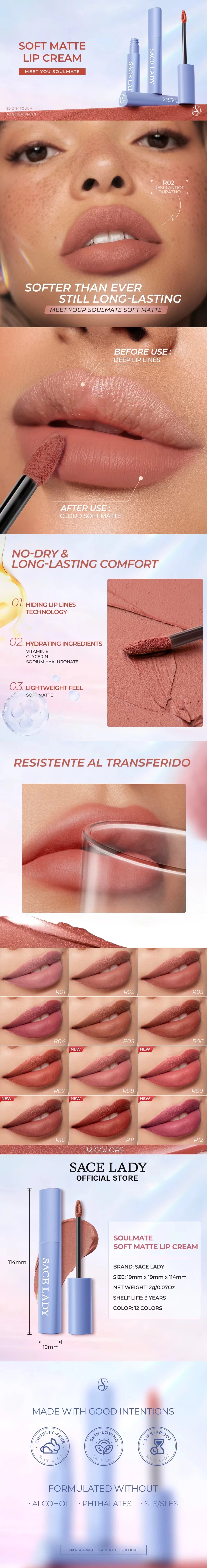 SOULMATE SOFT MATTE LIP CREAM | Non-Drying, Transfer-Proof A+ Image