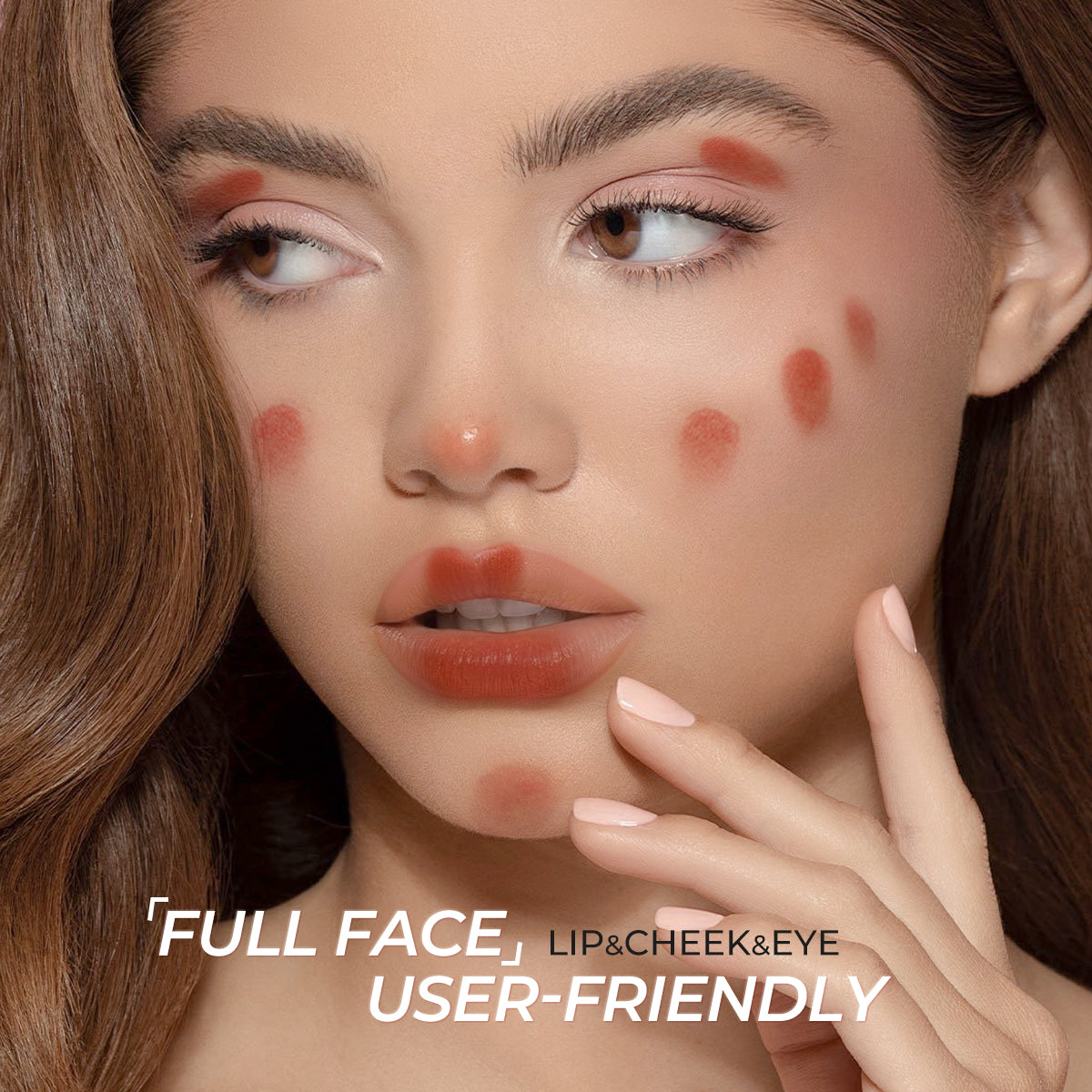 Monochromatic Full Face Makeup Look using Sace Lady Air Cushion Lip and Cheek on Eyes Lips and Face