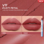Sace Lady Air Cushion Lip and Cheek Shade V11 Dusty Petal - Thin and Thick Lip Swatch Comparison