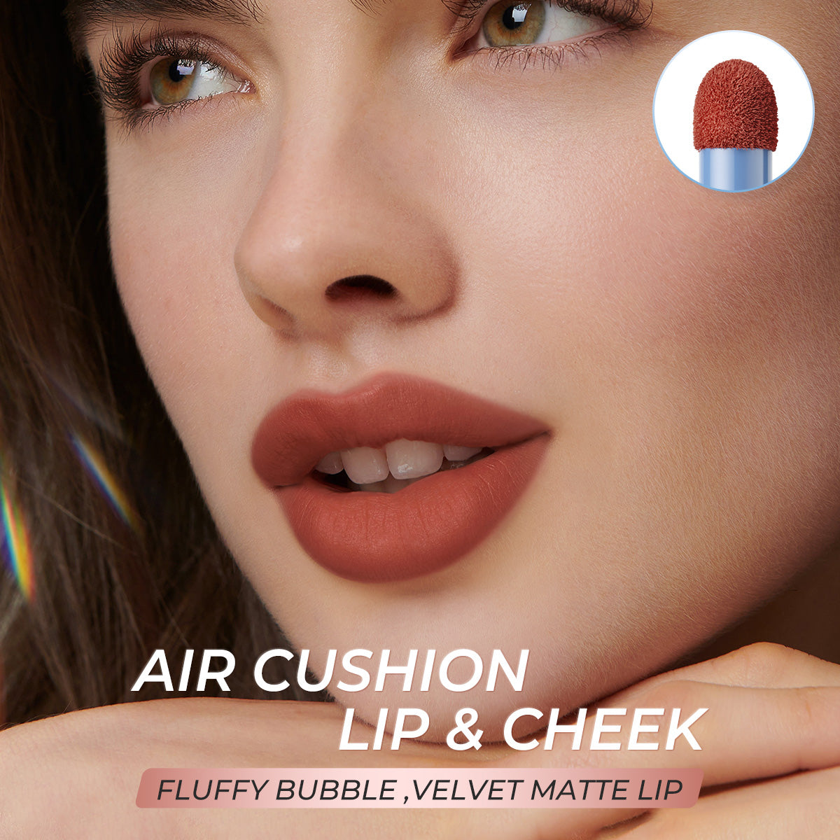 Sace Lady Air Cushion Lip Stain - Fluffy Velvet Matte Finish with Soft Sponge Applicator Demo