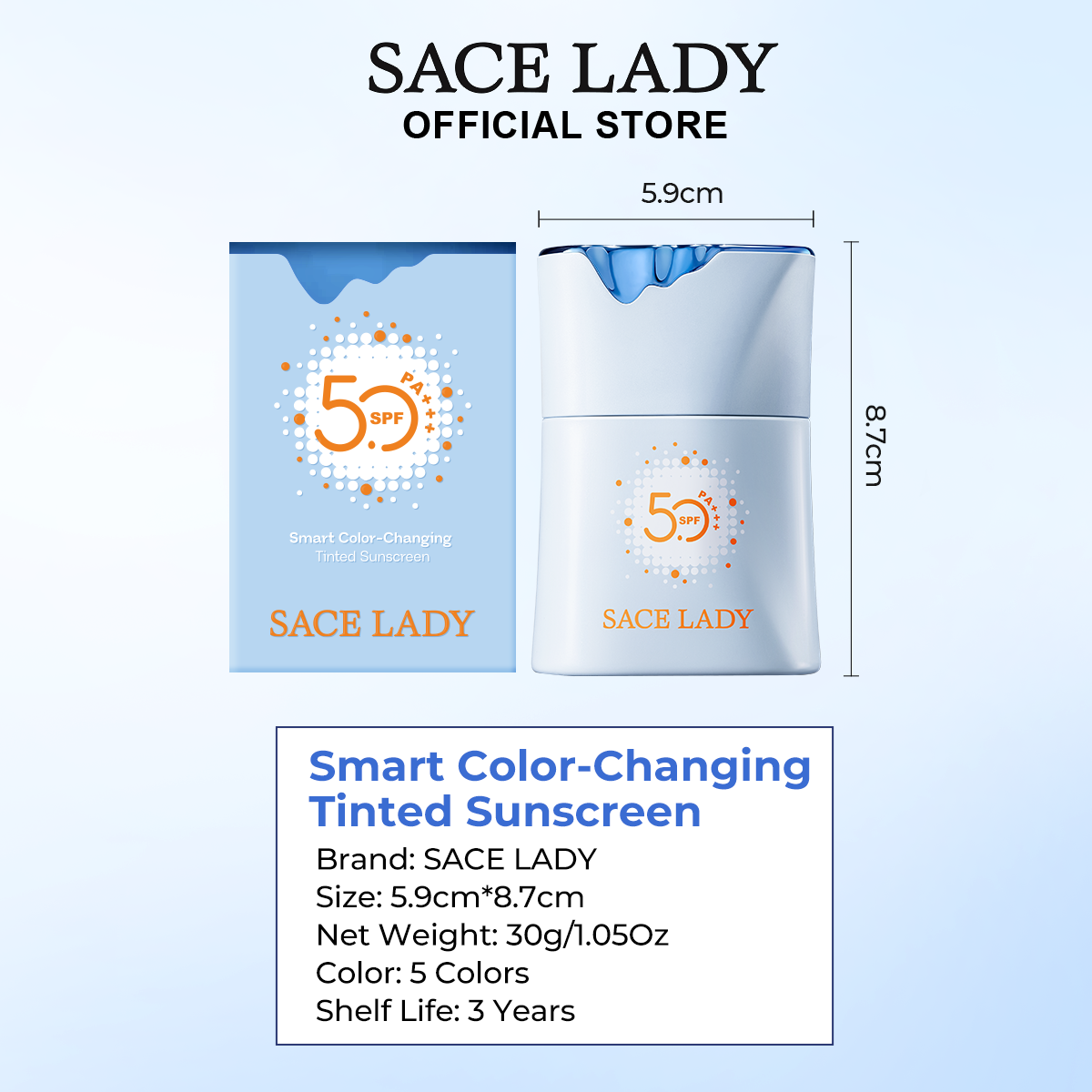Smart Color-Changing Tinted Sunscreen | SPF 50 PA+++, Waterproof & Long-Lasting